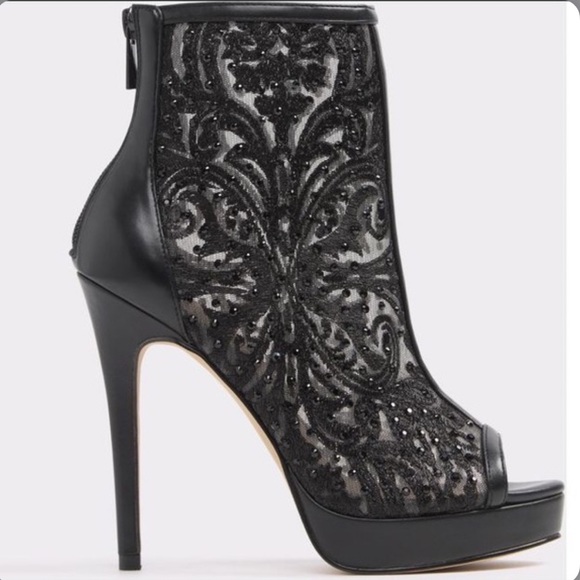 Aldo Shoes - Uliania•Platform Ankle Bootie•Open Toe High heel